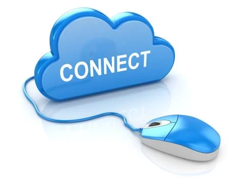 Computer Mouse with Cloud Illustrazione stock