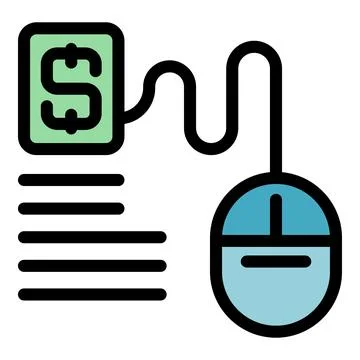 Computer mouse connected to online bank account for internet banking イラスト素材