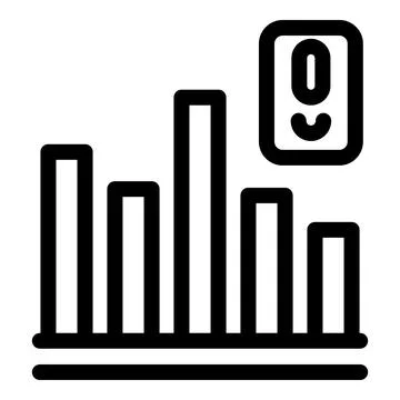 Computer mouse cursor clicking increasing bar graph icon 스톡 일러스트