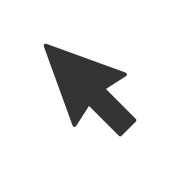 Computer mouse cursor icon in flat style. Arrow cursor vector illustration on Illustrazione stock