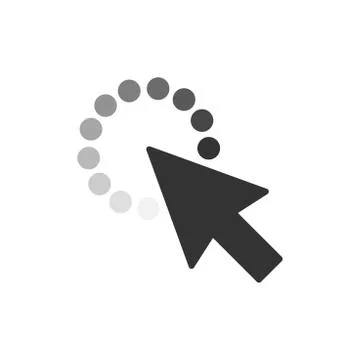 Computer mouse cursor icon in flat style. Arrow cursor vector illustration on Stock Illustration