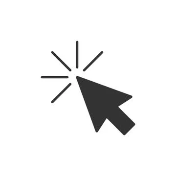 Computer mouse cursor icon in flat style. Arrow cursor vector illustration on Stock Illustration