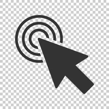 Computer mouse cursor icon in flat style. Arrow cursor vector illustration on Stock Illustration