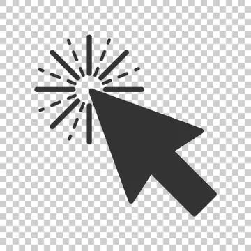 Computer mouse cursor icon in flat style. Arrow cursor vector illustration on Stock Illustration