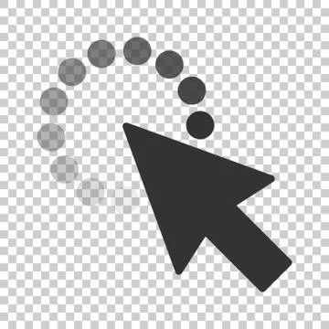 Computer mouse cursor icon in flat style. Arrow cursor vector illustration on Illustrazione stock