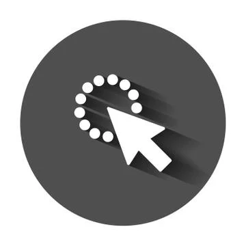 Computer mouse cursor icon in flat style. Arrow cursor vector illustration wi Stock Illustration