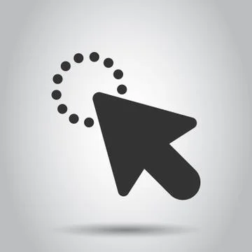 Computer mouse cursor icon in flat style. Arrow cursor vector illustration on Stock Illustration