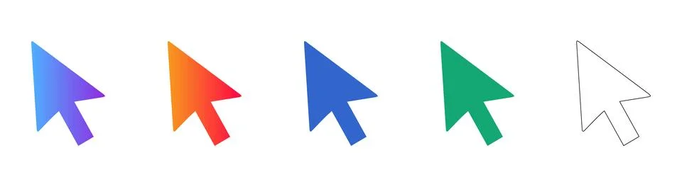 Computer Mouse Cursor Icon Set イラスト素材