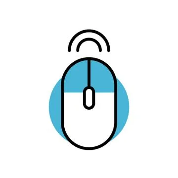 Computer mouse device fill style icon Stock Illustration