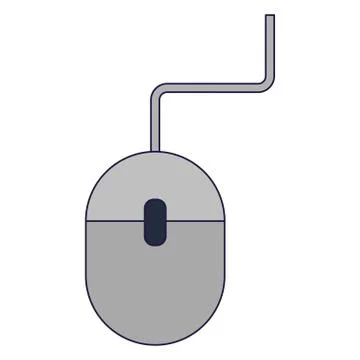 Computer mouse device technology blue lines Illustrazione stock