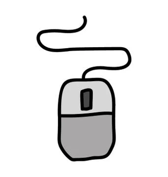 Computer mouse, doodle design icon Ilustración de archivo