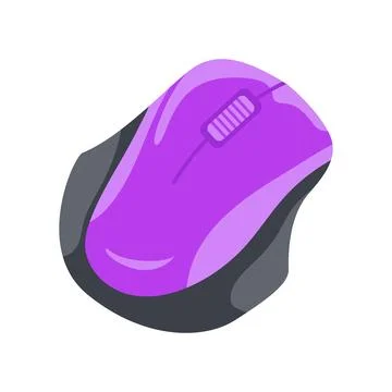 Computer mouse in flat design. Wireless input accessory for computer control. Illustrazione stock