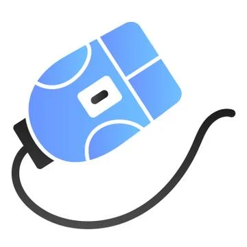 Computer mouse flat icon. Click color icons in trendy flat style. Device Stock Illustration