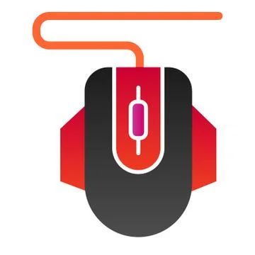 Computer mouse flat icon. Click vector illustration isolated on white. Device Illustrazione stock