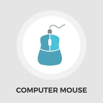 Computer Mouse flat icon Stock Illustration