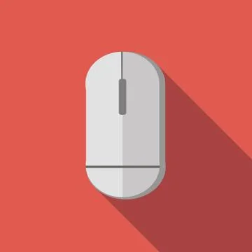 Computer mouse flat icon 스톡 일러스트