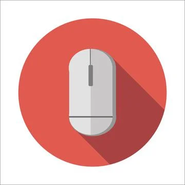 Computer mouse flat icon Stock Illustration