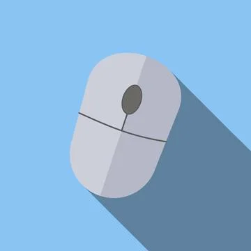 Computer mouse flat icon Stock Illustration