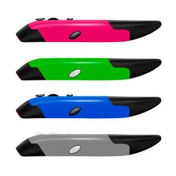 Computer mouse in the form of pens in vector. Stock Illustration