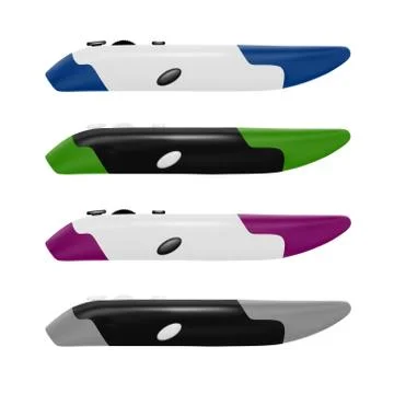 Computer mouse in the form of pens in vector.Computer mouse for drawing.Wireless Illustrazione stock