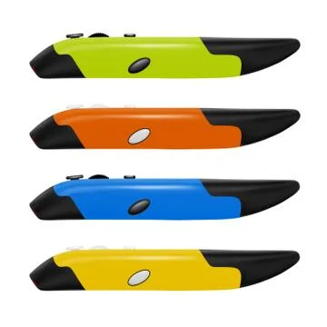 Computer mouse in the form of pens in vector.Computer mouse for drawing.Wireless Stock Illustration