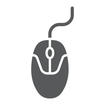 Computer mouse glyph icon, electronic and device イラスト素材
