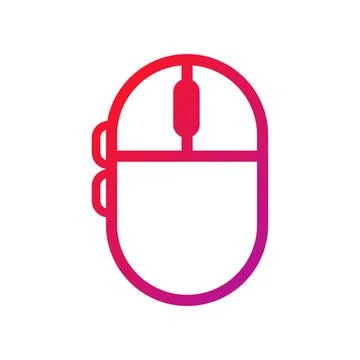 Computer Mouse Gradient Icon Vector Illustration Illustrazione stock