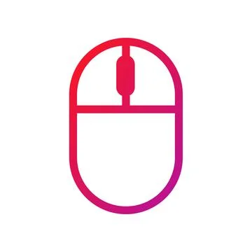 Computer Mouse Gradient Icon Vector Illustration Illustrazione stock