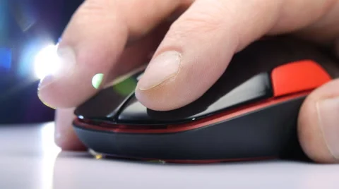 Computer mouse in hand at work Stock Footage 45304613