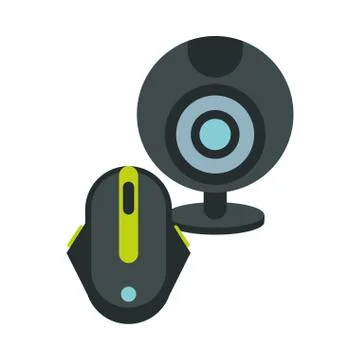 Computer mouse hardware with web camera イラスト素材