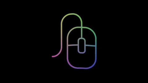 Computer mouse icon animation, hardware, mouse logo, click.icon Stock Footage 305297563