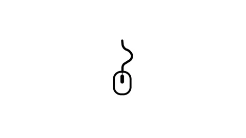 Computer mouse icon animation, hardware, mouse logo, click. Stock Footage 321997583