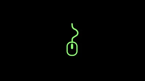 Computer mouse icon animation, hardware, mouse logo, click. Stock Footage 321997585