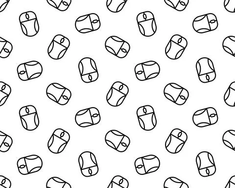 Computer mouse icon in black style isolated on white background. Personal com Stock Illustration