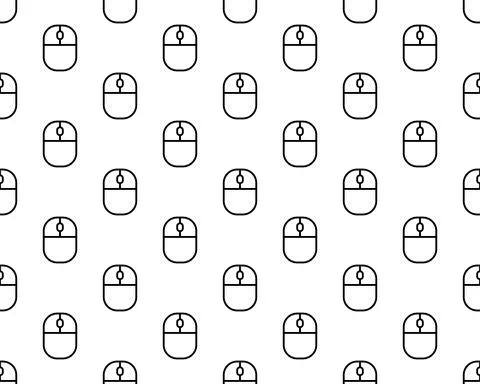 Computer mouse icon in black style isolated on white background. Personal com Stock Illustration