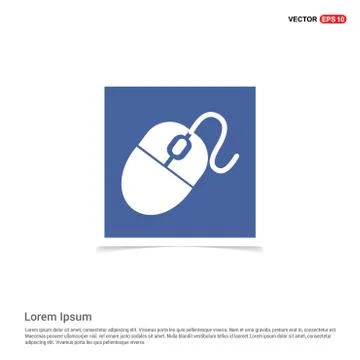 Computer Mouse Icon - Blue photo Frame Stock Illustration