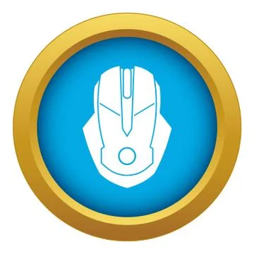 Computer mouse icon blue vector isolated 스톡 일러스트