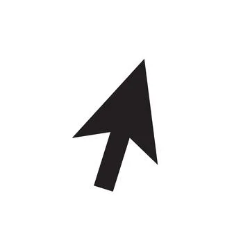 Computer mouse icon, click pointer cursor arrow flat vector icon for apps a.. Illustrazione stock