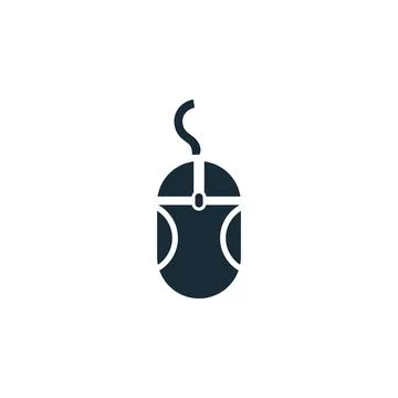 Computer Mouse Icon Design Template Elements Stock Illustration