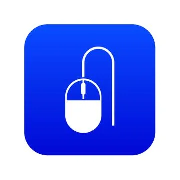Computer mouse icon digital blue 스톡 일러스트
