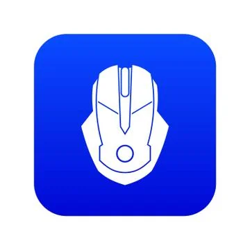 Computer mouse icon digital blue Stock Illustration