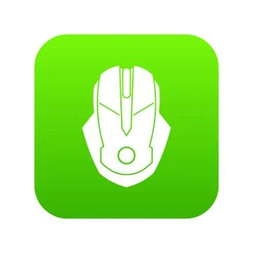 Computer mouse icon digital green イラスト素材