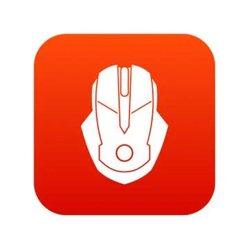 Computer mouse icon digital red 스톡 일러스트