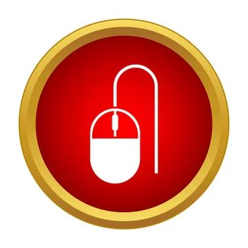 Computer mouse icon displaying digital interaction and technology Illustrazione stock