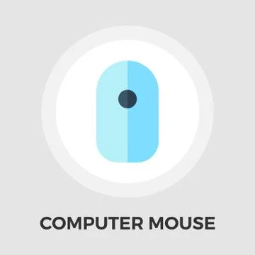 Computer Mouse icon flat Illustrazione stock