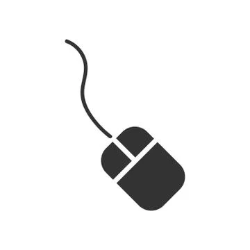Computer mouse icon flat Stockillustratie