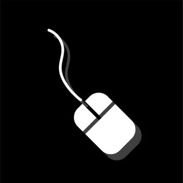 Computer mouse icon flat Stock Illustration