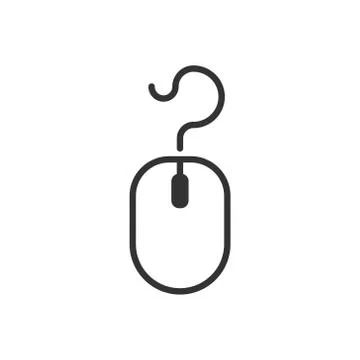 Computer mouse icon in flat style. Cursor vector illustration on white isolat Stock Illustration