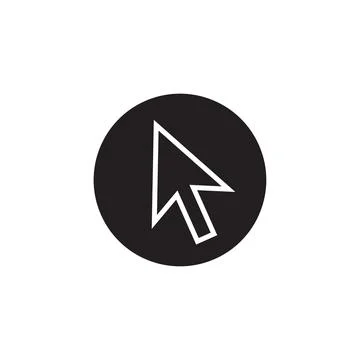 Computer mouse icon in flat style with background. Stock-Illustration