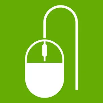 Computer mouse icon green イラスト素材